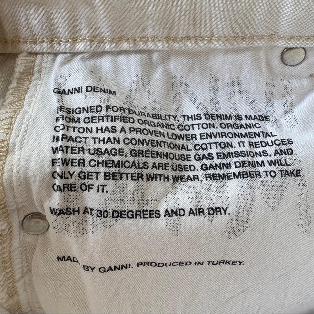 NWT GANNI Double Fly Denim Maxi Skirt in Bright White EU 40 - Picture 9 of 12